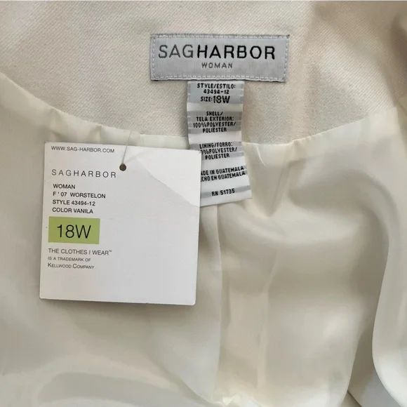 Sag Harbor Off White Women's Blazer NWT - Picture 4 of 7